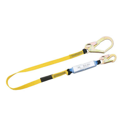 kaufen 30mm Polyester-Doppelt-Haken-justierbare Sicherheit Lanyard Roofing Fall Protection Online-Herstellung