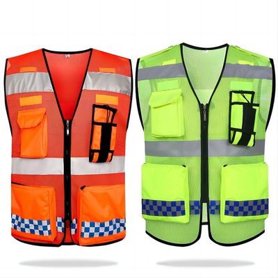 kaufen reflektierende Sicherheits-Westen-leichte orange Reflektor-Jacken des Bauarbeiter-120gsm Online-Herstellung