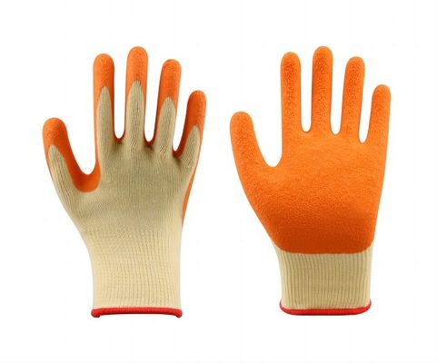 kaufen Rinkle Latex Finish Kautschuk Dippen Handschuhe mit 10 Gauge Polyester Liner EN388 CE UKCA zertifizierte Sicherheitshandschuhe Online-Herstellung