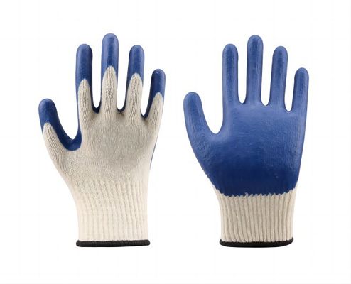 kaufen 10 Gauge Polycotton Gummi-Dipped Handschuhe mit Latex-Glanzbeschichtung und offenen Rücken Design für die industrielle Sicherheit Online-Herstellung