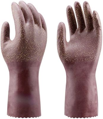 kaufen Chemischer beständiger Handschuh-Latex-granulierte Spitzenlederhandschuhe XL XXL Online-Herstellung