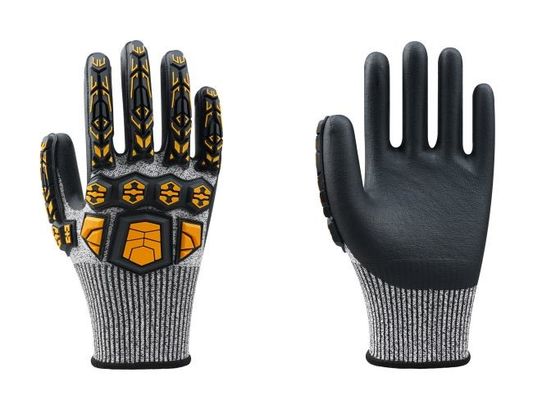 kaufen EN388-zertifizierte Anti-Vibrations-Handschuhe mit Nitril-Sandbeschichtung und Schlagfestigkeit für Arbeitssicherheit Online-Herstellung