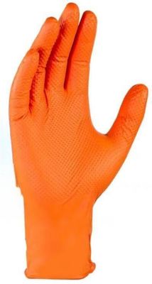 kaufen schützende Wegwerfhandschuhe Diamond Pattern Disposable Safety Gloves des Nitril-8.0gr Online-Herstellung