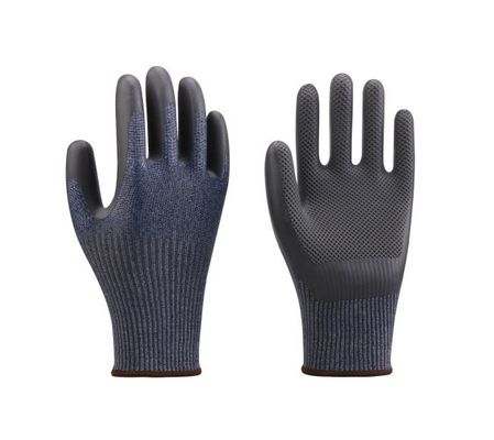 kaufen Rutschfeste Schutzhandschuhe aus Öko-Latex mit 13-Gauge-HPPE-Futter für Schnittfestigkeit Online-Herstellung
