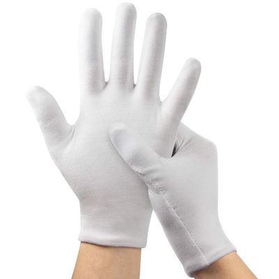 kaufen M- XXL-Landschaftshandbaumwollhandschuhe waschbar für Arbeits-Inspektions-Weiß Online-Herstellung