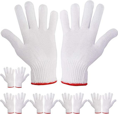 kaufen Weiße wiederverwendbare Arbeits-Handbaumwollhandschuhe greifen die waschbare wiederverwendbare 90 Nylon Baumwolle 10 Online-Herstellung