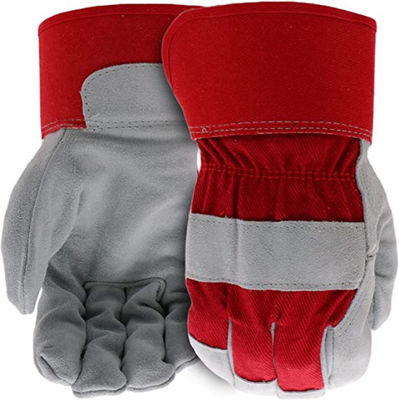 kaufen Gray Red Hand Leather Gloves-Arbeits-Sicherheits-hohe Abnutzungs-beständige Handschuhe S - XXL Online-Herstellung