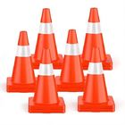 18in 28in PVC Traffic Safety Cones Safery Durable For Driveway Road Parking