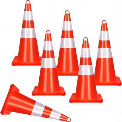 kaufen Erstklassiges PVC-Parkreflektierende Verkehrssicherheits-Kegel mit orange Streifen Online-Herstellung