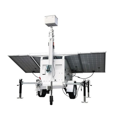 kaufen Leistungsstarke 1KW-Laufleistung LED-Solarlicht mit 6m Hydraulikmast und Nulllärmbetrieb Online-Herstellung