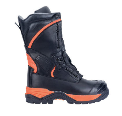 kaufen Hitzebeständige industrielle Arbeitsschuhe-stoßdämpfende Feuerwehrmann-Stiefel-Stahlkappe der Sicherheits-US3-14 Online-Herstellung