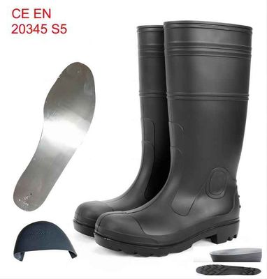 kaufen Gummi-industrielle Sicherheit S5 Gumboots PVC-Gummi-Stiefel-Antizertrümmern Online-Herstellung