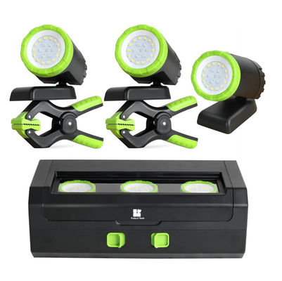 kaufen 3-Pack wiederaufladbare LED-Arbeitslichter mit tragbarem Gehäuse für Camping Online-Herstellung