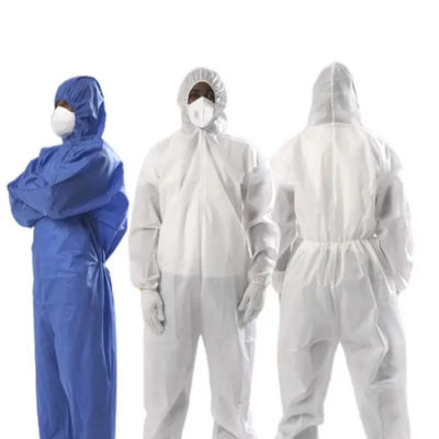 Ein guter Preis. Overall 45gsm SMS 2XL 3XL schützender EVP-Wegwerfoverall Kit With Hood Online