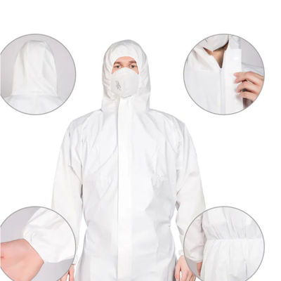 Ein guter Preis. Mikroporöse schützende Polypropylen-Körper-Wegwerfklage des Overall-60GSM spritzen beständiges Online