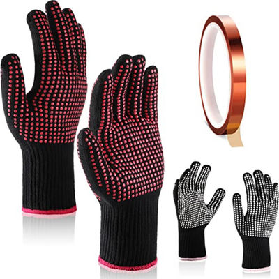 Ein guter Preis. Wärmebeständige Handschuhe mit doppelseitigem Silikonbau und atmungsaktivem, hitzebeständigem Polyestermaterial für Schutzarbeiten Online