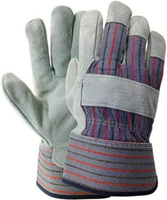 Ein guter Preis. Handschuhen aus Leder mit gutem Griff, durchbohrungsbeständig und gummierten Sicherheitsmanschetten für Arbeitssicherheit Online