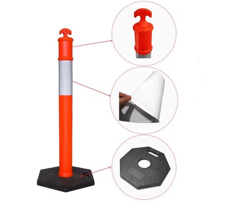 Ein guter Preis. Dauerhafte Verkehrswarnposten aus Polyethylen mit reflektierendem Band und 1150 mm Höhe für die Verkehrssicherheit Online